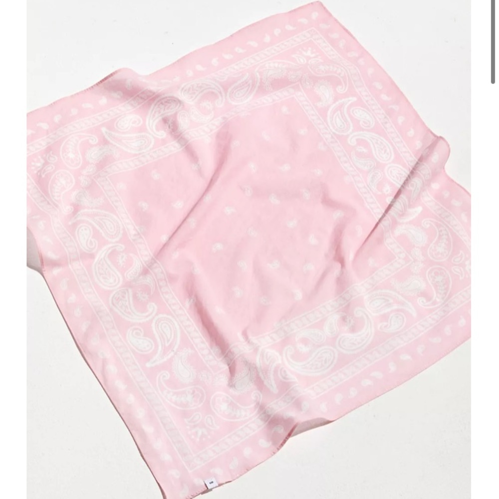 UO. soft pink paisley bandana